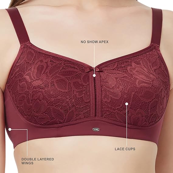 SOIE Comfort Fit Bra – Women’s Full Coverage, Non-Padded & Non-Wired